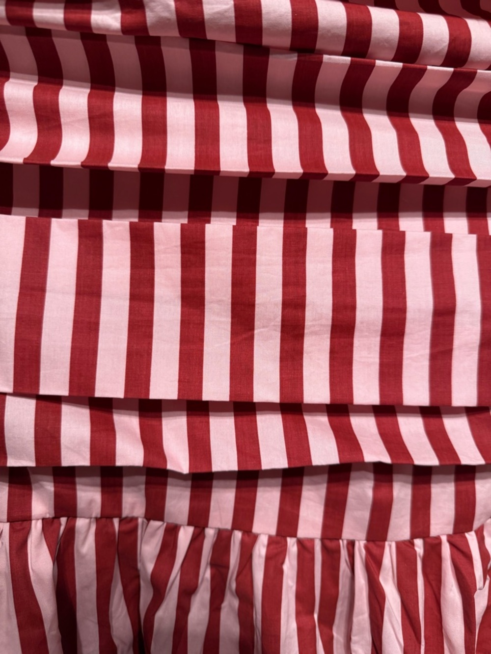 Pinch Striped Pink & Red Strapless midi dress Women’s size large nwt - Picture 4 of 7